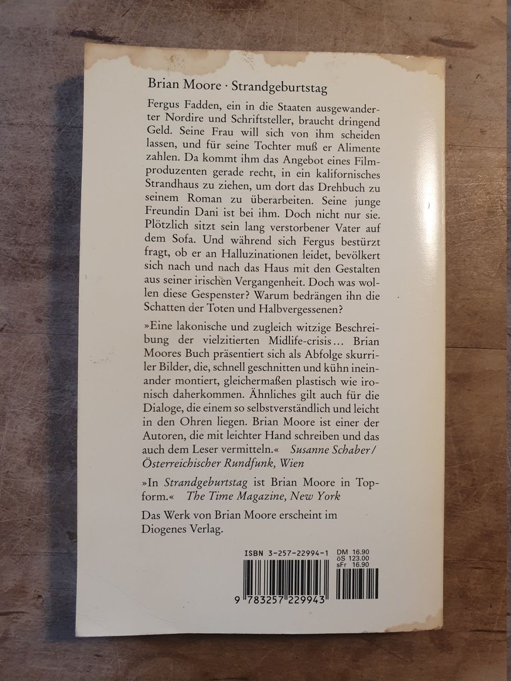Libri: Strandgeburtstag Brian Moore Diogenes – Usato da Zürich venduto da loosebone 1