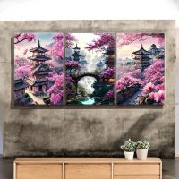 3x poster affiche poster décoration Paysage Japon
