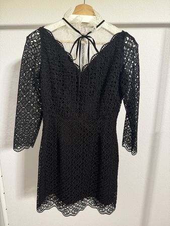 Abito Sandro Paris nero in pizzo, taglia 36
