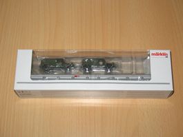 SBB Niederbordwagen mit Armee "Serval" in H0~/ Märklin 47068