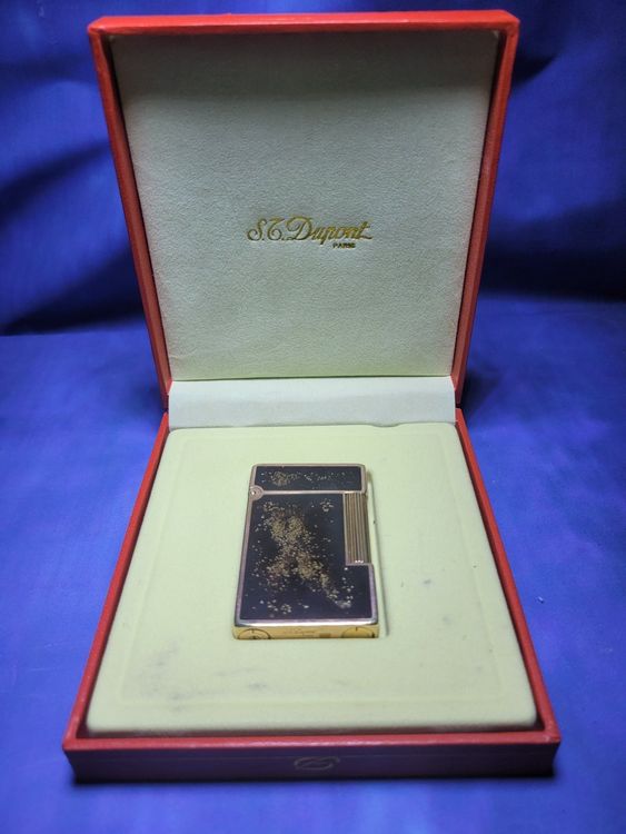 Réveil De Voyage ST Dupont En Laque De Chine - Noir Et Or, Occasion, Objet Vintage De Collection