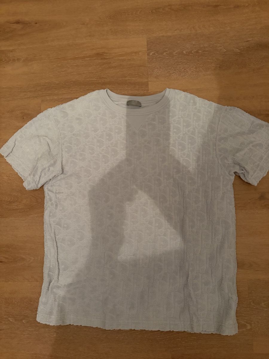 Dior T-shirt: Dior oblique Frottee Tshirt turquoise S – Usato da Jona venduto da Ensign2 1