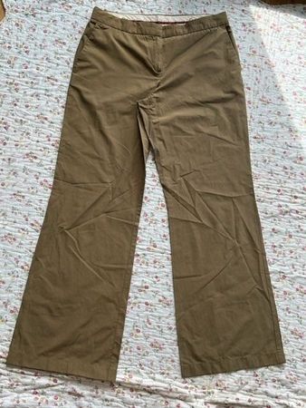 Mango Stoffhose Gr. 40 Damenhose Chinohose Olivgrün