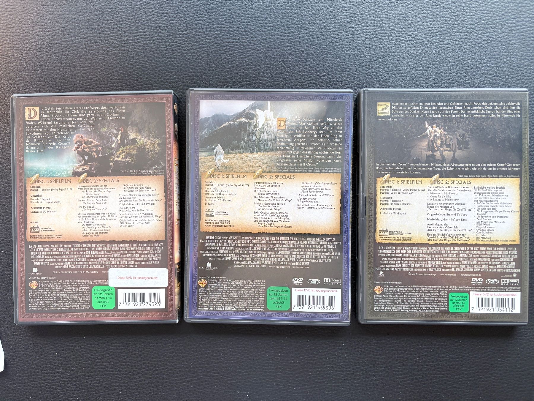 Tutti i DVDs: 3 DVDs Herr der Ringe – Usato da Ennetbürgen venduto da Leibniz 1
