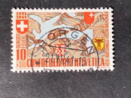 Schweiz 1941 Pro Patira 10 Vollstempel HORGEN 21.VII.41