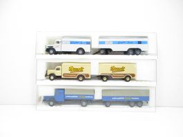 Brekina H0 LKW Set mit 3 Modellen (Brandt, Fehr, Cellophan)