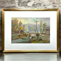 JULES GACHET (1859-1914) Peinture à l'huile sur panneau