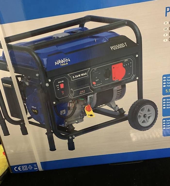 Generatori di corrente: Arwin Stromgenerator PG5500D-T 5000W  Neu & ungeöffnet – Nuovo e nell'imballaggio originale da Regensdorf venduto da rush247
