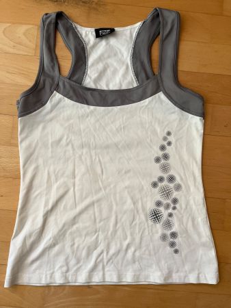 Damen Sport Top Weiss Grösse M