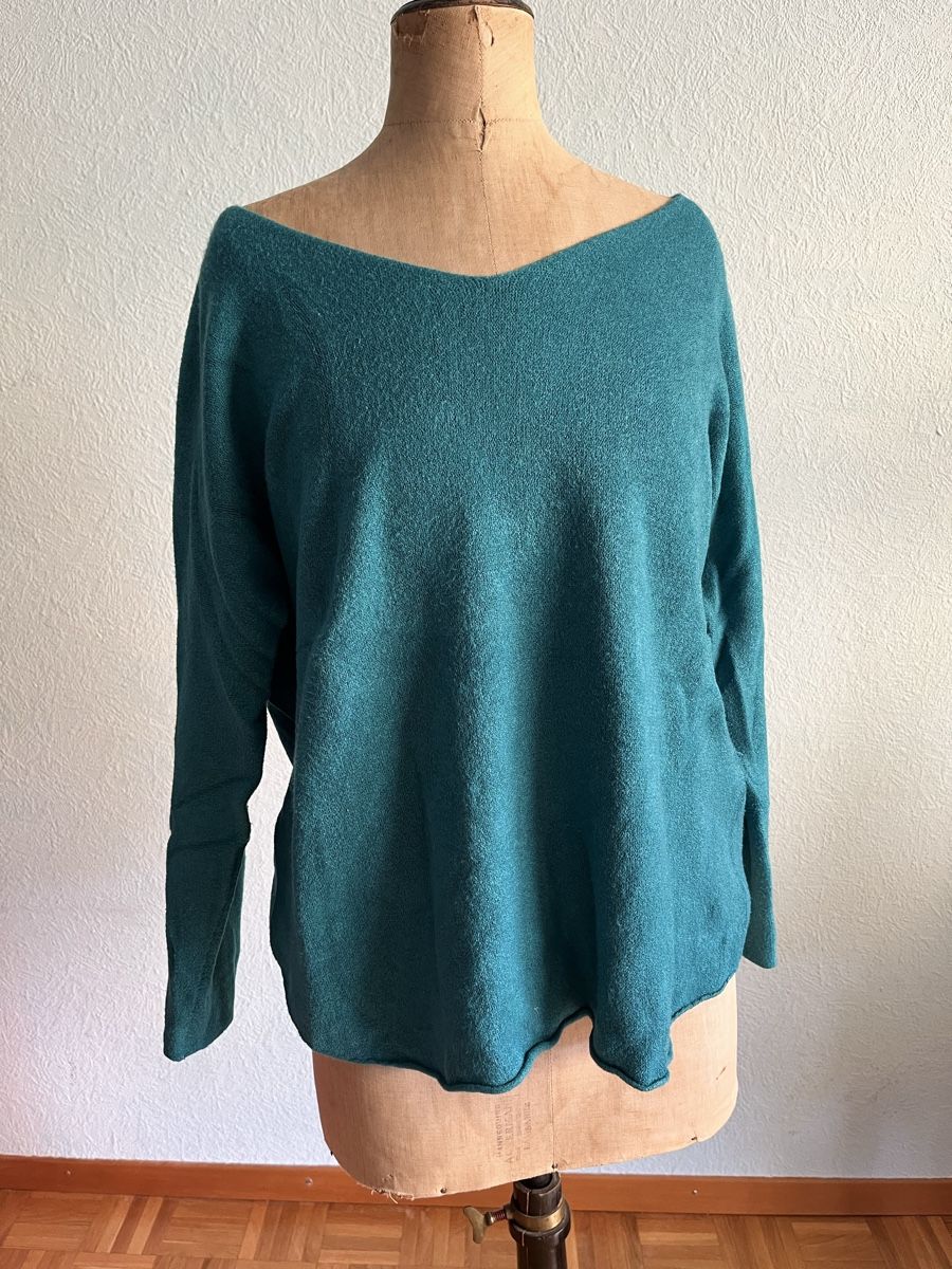 Pullover & Sweatshirts: Pull turquoise en V  – Neu (gemäss Beschreibung) aus Genève von ct_fqr8