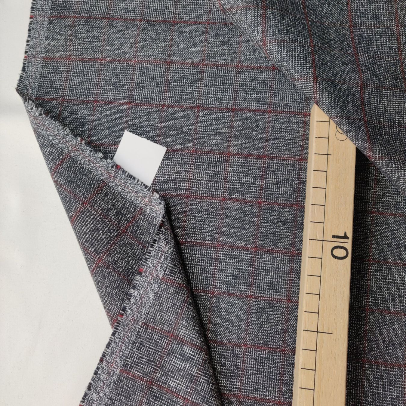 Tessuti: Anzug Stoff Baumwolle Elastan gewoben 2.1x1.50m grigio rosso – Nuovo (secondo la descrizione) da Lufingen venduto da Voyager7 1