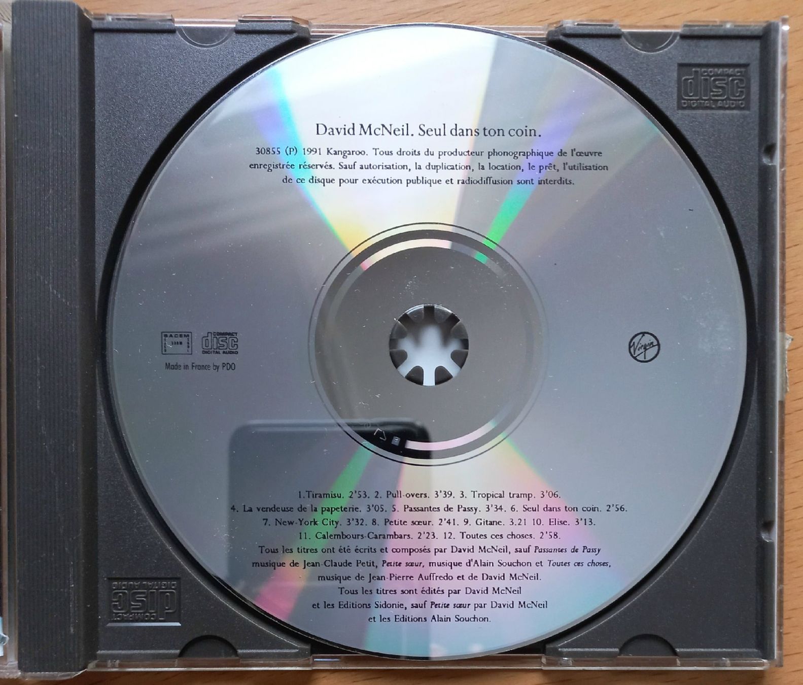 CD: CD - David McNeil - Seul dans ton coin – Usato da Niederuzwil venduto da lubimaja 1