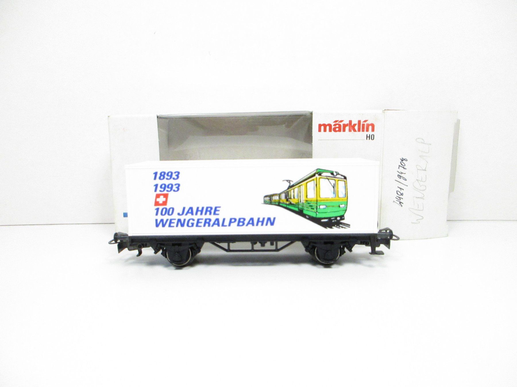 Märklin Modellini di ferrovie: Märklin H0 SoMo SBB Containerwagen "Wengeralpbahn" – Nuovo e nell'imballaggio originale da Olten venduto da Heinrich875