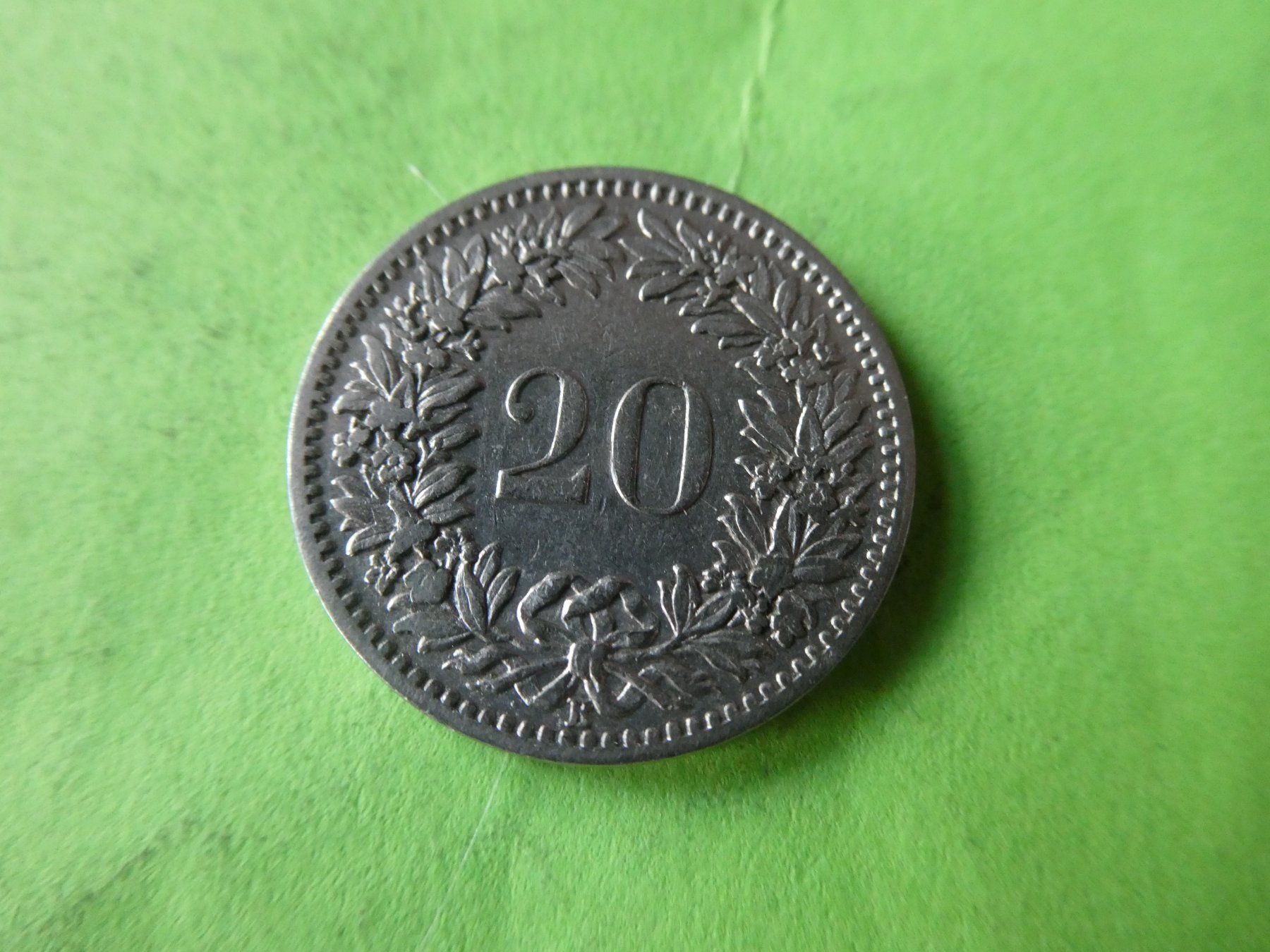 Tutti le monete: Schweiz 1907, 20 Rappen – Usato da Hinterforst venduto da Rohusri 1