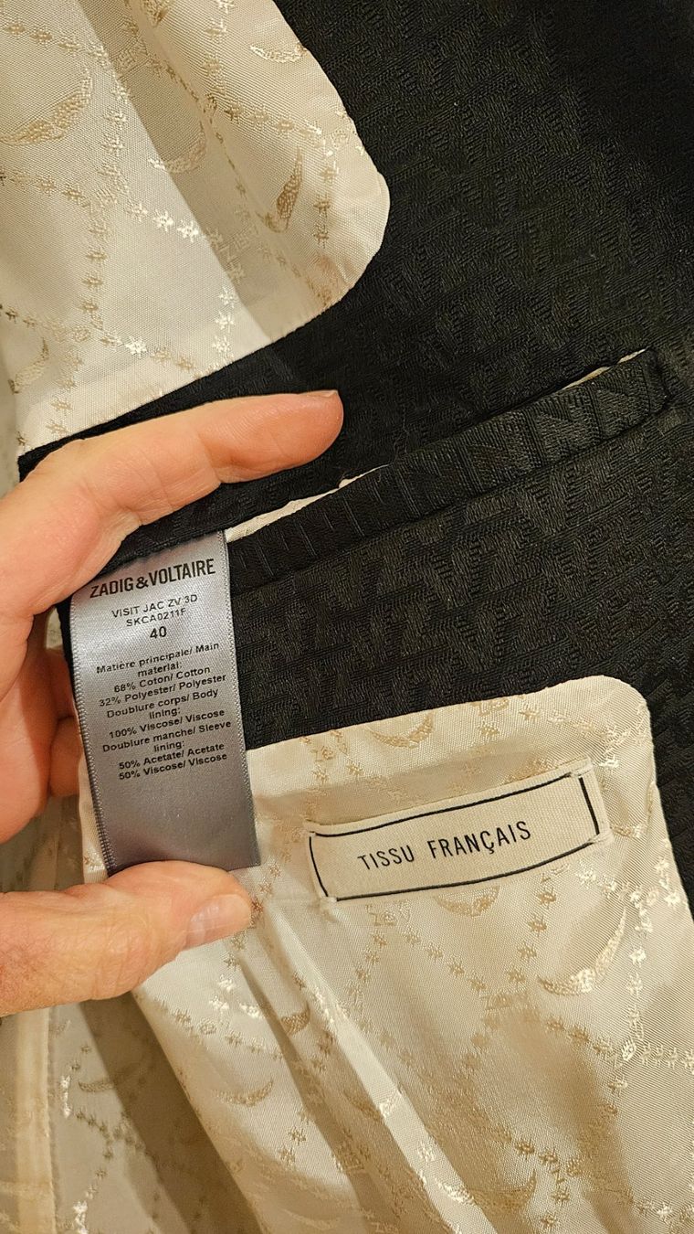 Zadig & Voltaire Giacche: Blazer Jacquard Zadig&Voltaire Noir – Nuovo (secondo la descrizione) da Crans Montana venduto da ser_mps8 3