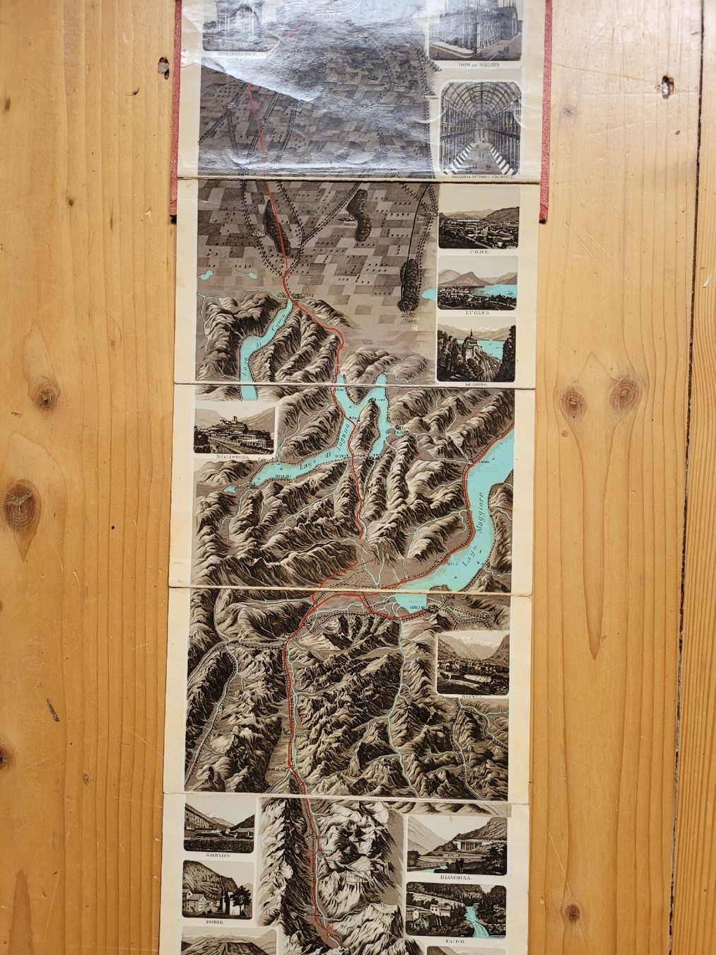 Documenti: Antike Gotthard Panorama Karte, Chemin de fer – Usato da Kriens venduto da Storch 3