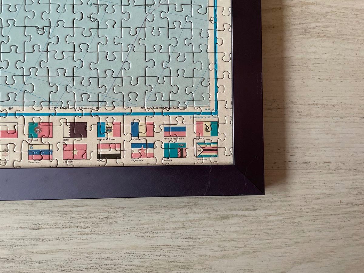 Foto & Immagini: Gerahmtes Puzzle: Weltkarte – Usato da Boll venduto da 27simpson 1