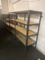 Grande étagère robuste en métal et bois, idéale cave!