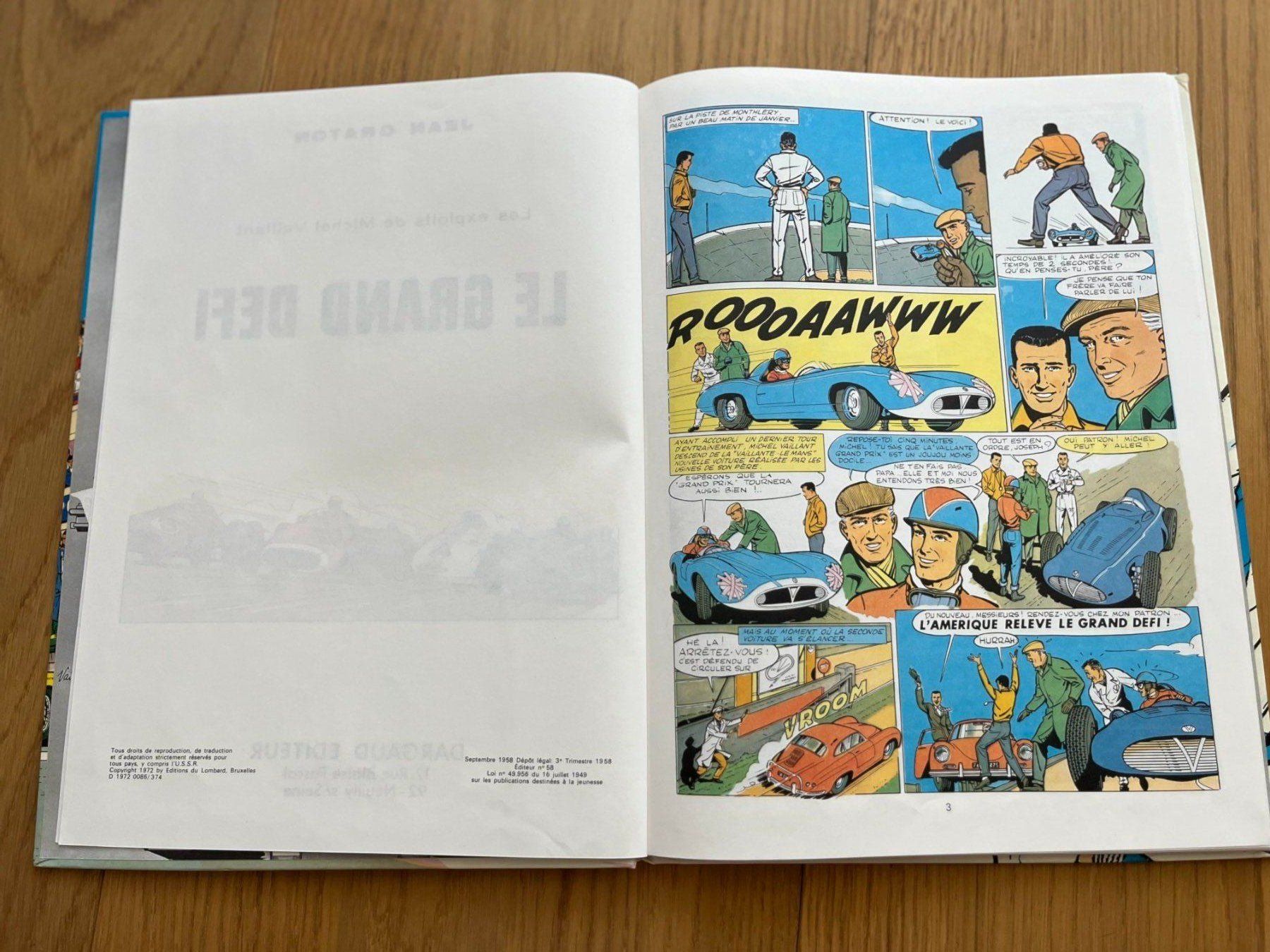 Fumetti: Michel Vaillant "Le Grand Défi" - 1972 – Usato da Granges-Paccot venduto da Val07 1