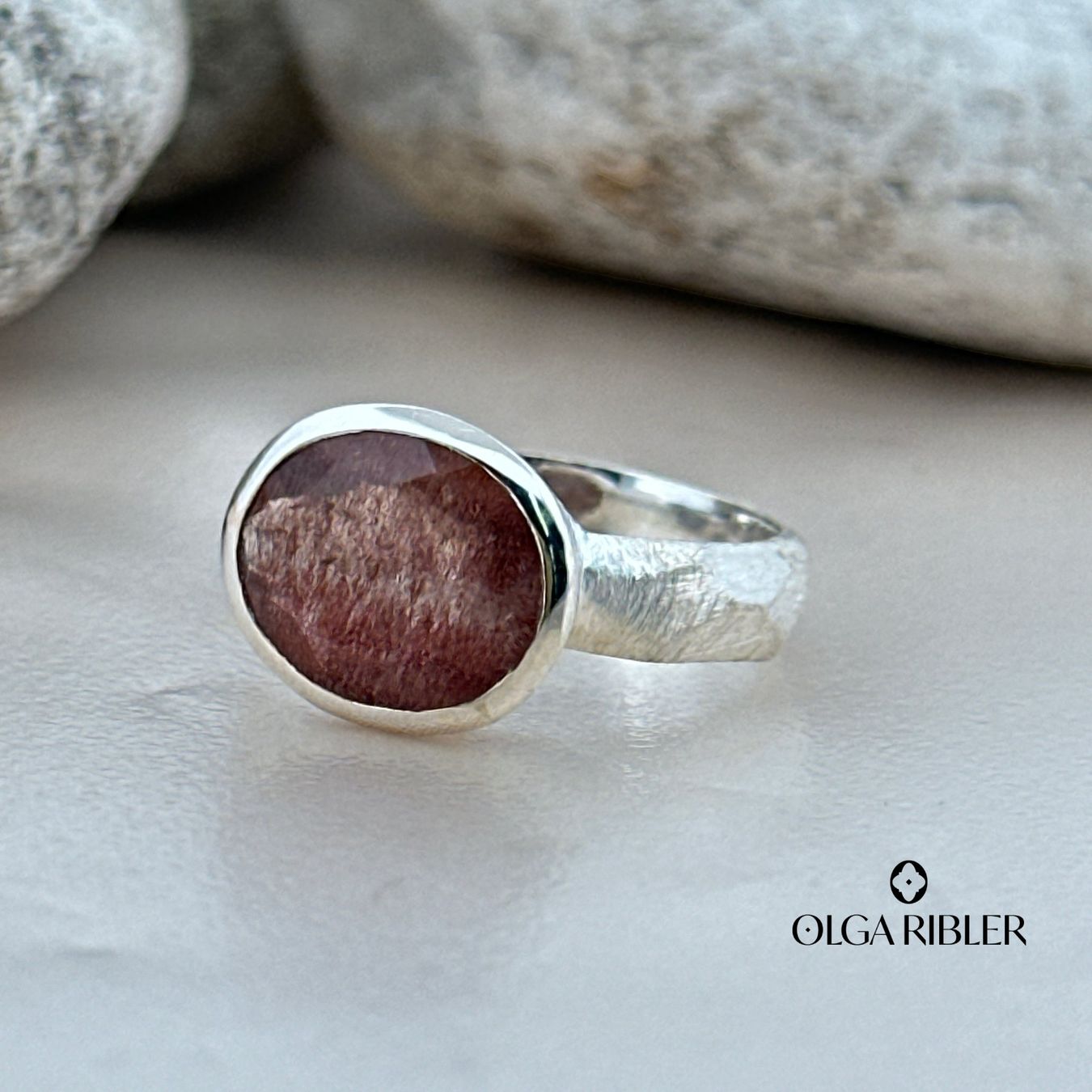 Olga Ribler Anelli: Quarz Ring Sterling Silber matt Ringgrösse 54 – Nuovo (secondo la descrizione) da Luzern venduto da byolgaribleroutlet 5
