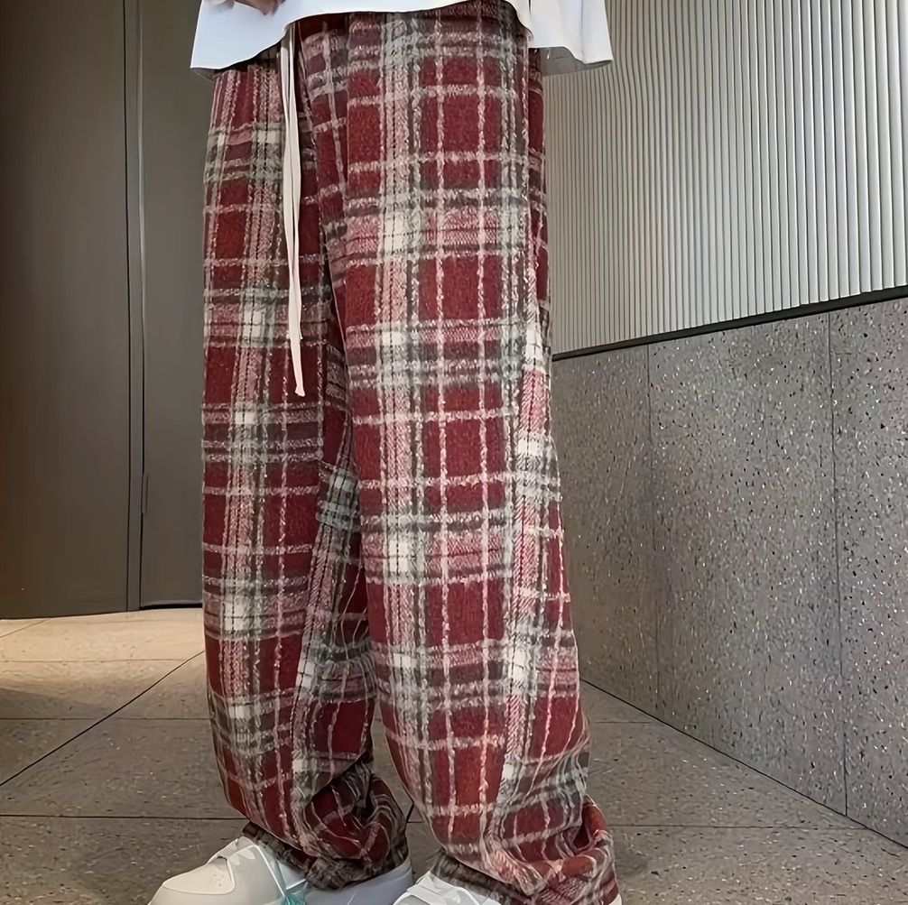 Pantaloni: Stoffhose, rot kariert, Grösse S/M – Usato da Zürich venduto da helloJJ