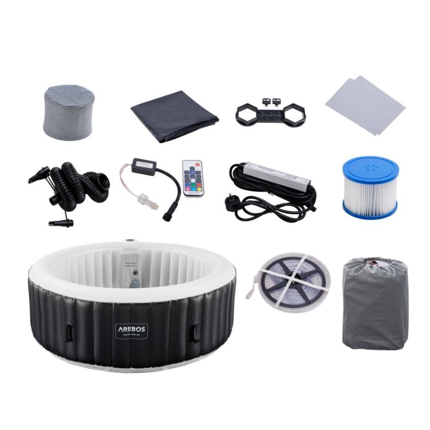 Whirlpool: Spa Pool Santorini rund mit LED 2400W – Nuovo (secondo la descrizione) da Nebikon venduto da warendiscount 5