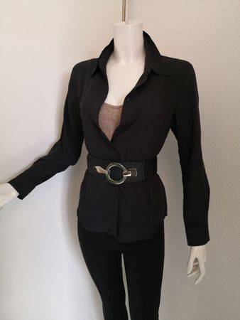 🤩ZARA ELASTISCHER TAILLEN-GÜRTEL SCHWARZ & SCHNALLE NEU