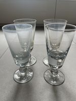 4 antike Weingläser 