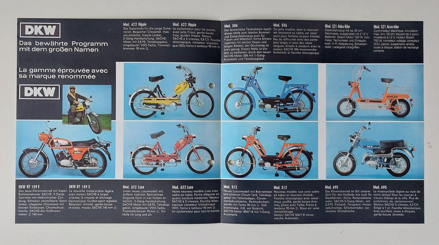 DKW Ciclomotori: Prospekt Mofa DKW Mod. 622 Hippie – Usato da Schenkon venduto da TG10 1