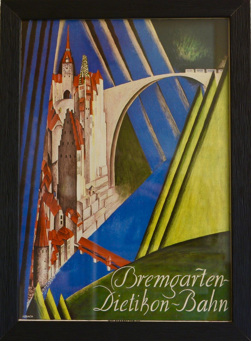 Grafiken & Lithographien: Toristikplakat Lithografie "Bremgarten-Dietikon-Bahn" – Neu (gemäss Beschreibung) aus Oberkulm von Seebrise