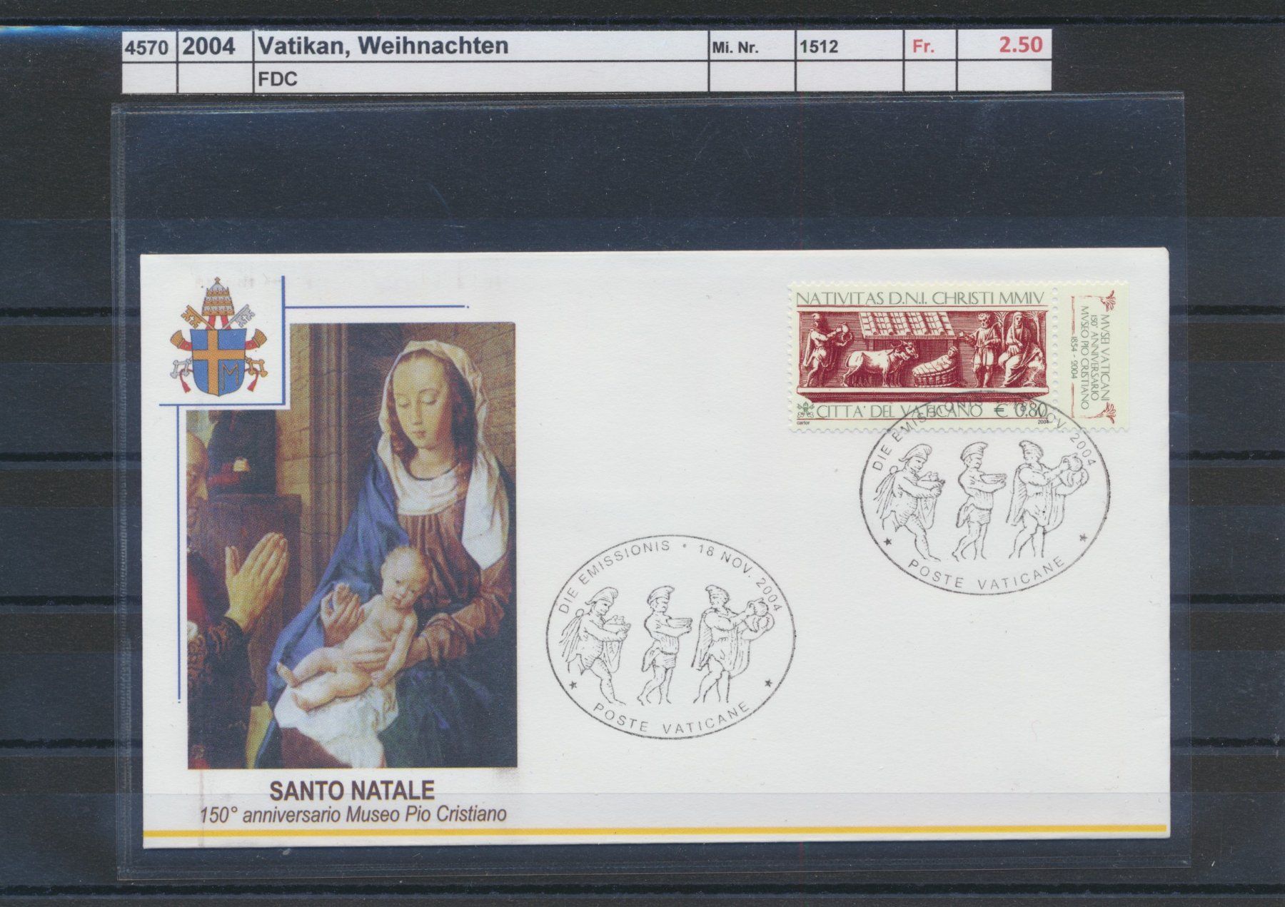 Tous les timbres: 2004 Vatikan, "Weihnachten", FDC – D'occasion à Winterthur par Zupogeru