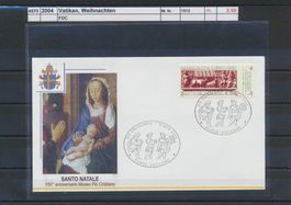 2004 Vatikan, "Weihnachten", FDC