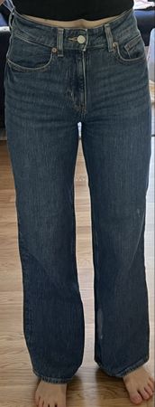 H&M Jeans Damen blau weit geschnitten Grösse 34 Zustand gut