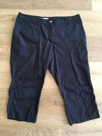 S Oliver leichte Sommer 3/4 Hose 100 % BW dunkel blau 42