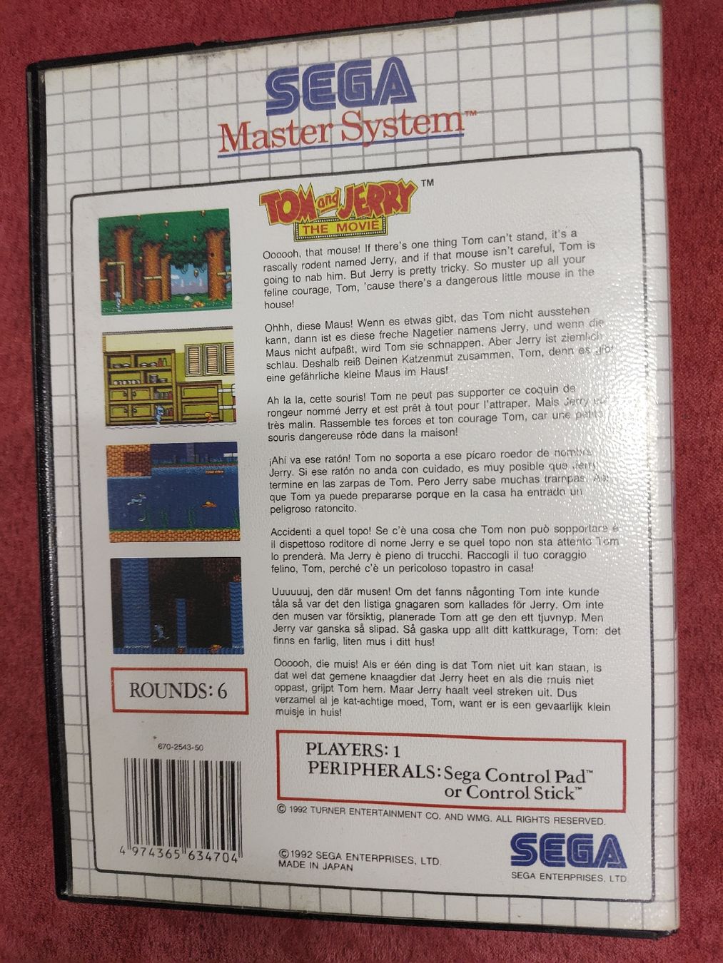 Sega Giochi: Tom and Jerry - Sega Master System -  – Usato da Fribourg venduto da PastGame 1