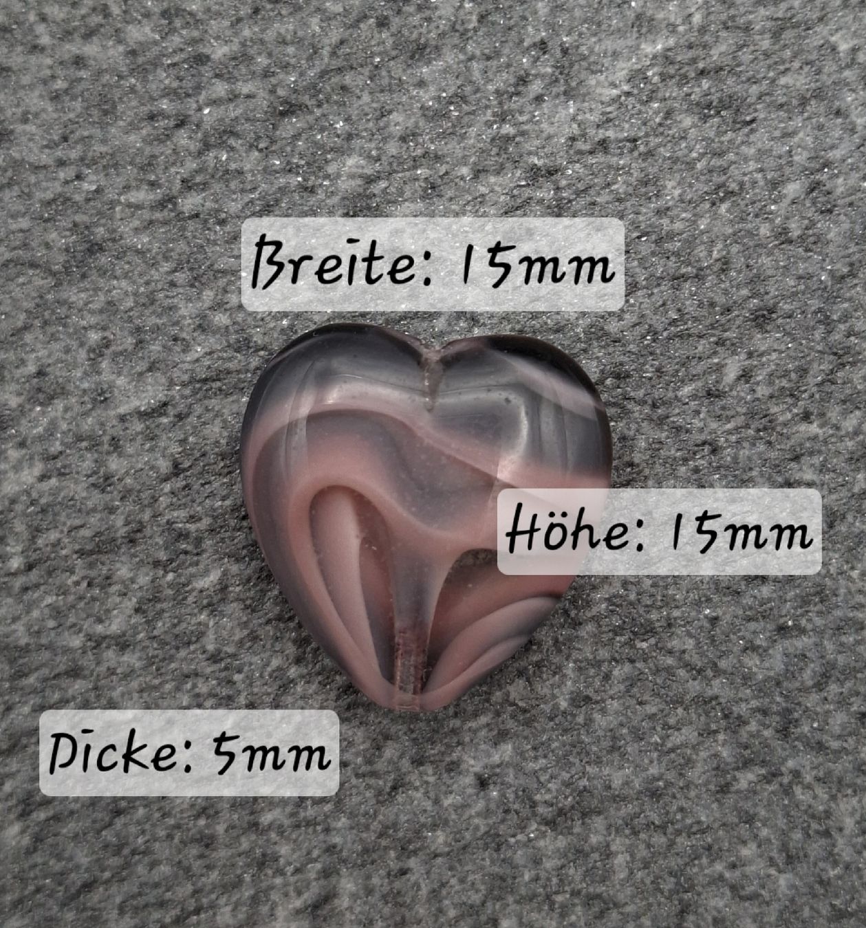 Perle (finte): Schmuckperle Herz, Glas – Nuovo e nell'imballaggio originale da Kriens venduto da Wolly85 2