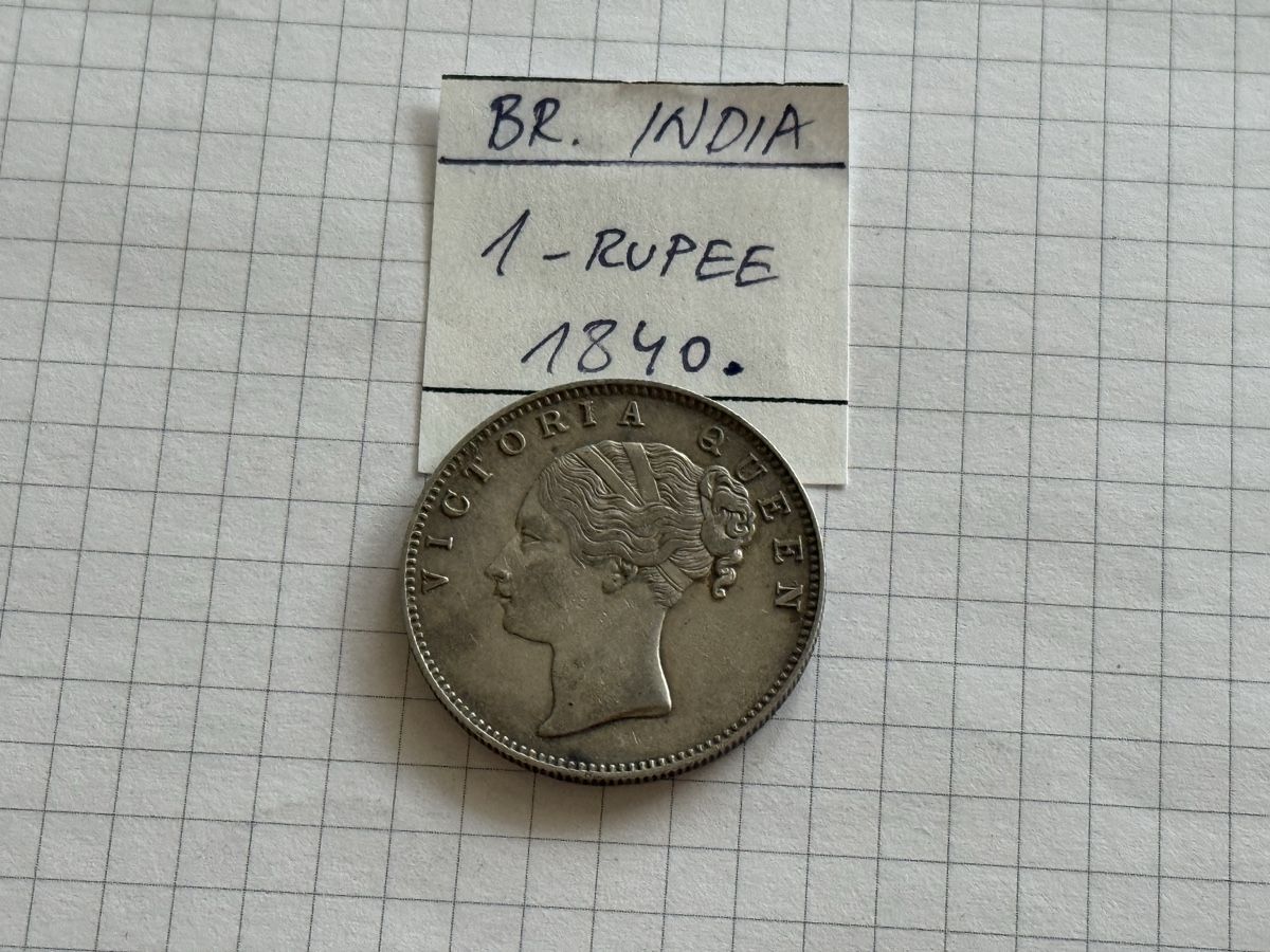 Tutti le monete: British India 1 Rupee 1840  – Usato da Zürich venduto da daki81 1