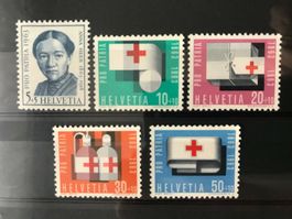 Schweiz 1963 Satz Pro Patria Rotes Kreuz postfrisch