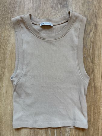 Top/débardeur beige Zara, t.M/38