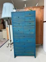 Schubladenstock Kommode hoch blau Teak vintage by börnie's