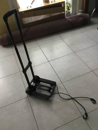 Reise Koffer  Halter mit grossen Rollen