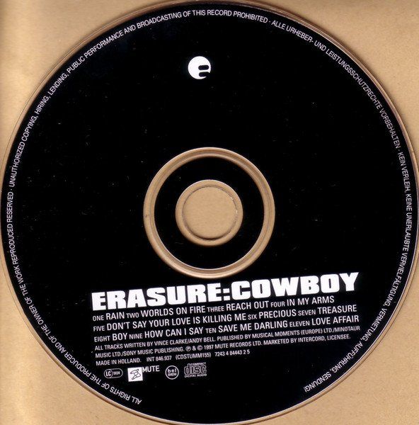 CD: Erasure – Cowboy - a – Usato da Brittnau venduto da Zibu 2