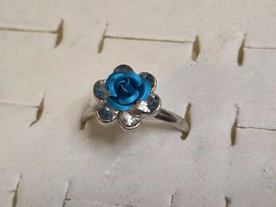 Anelli: Bague Argentée Rose Bleue Strass – Nuovo (secondo la descrizione) da Territet venduto da Cenh 2