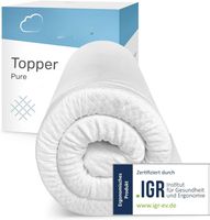 Memory Foam Topper 160x200 5cm H1/2 Rutschfest