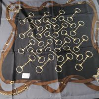 Italienisches Seide Foulard 100% 90x90cm Key & Chain Panel