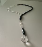 Vintage Art Deco Style Glass Beaded Necklace, Long 51cm