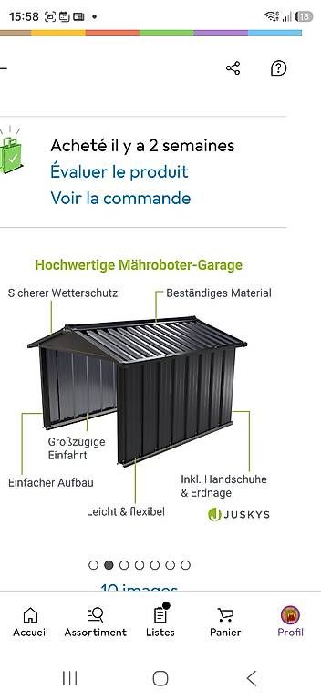 Tagliaerba: Garage pour tondeuse automatique – Usato da Arzier-Le Muids venduto da radov 4