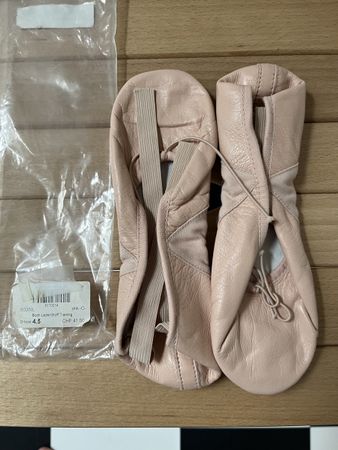 Rosa Ballettschuhe Leder, Gr. 4.5