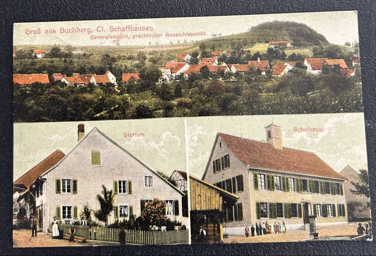 Cartoline postali: Gruss aus Buchberg SH 3-Bildrig  – Usato da Horw venduto da Tellbub