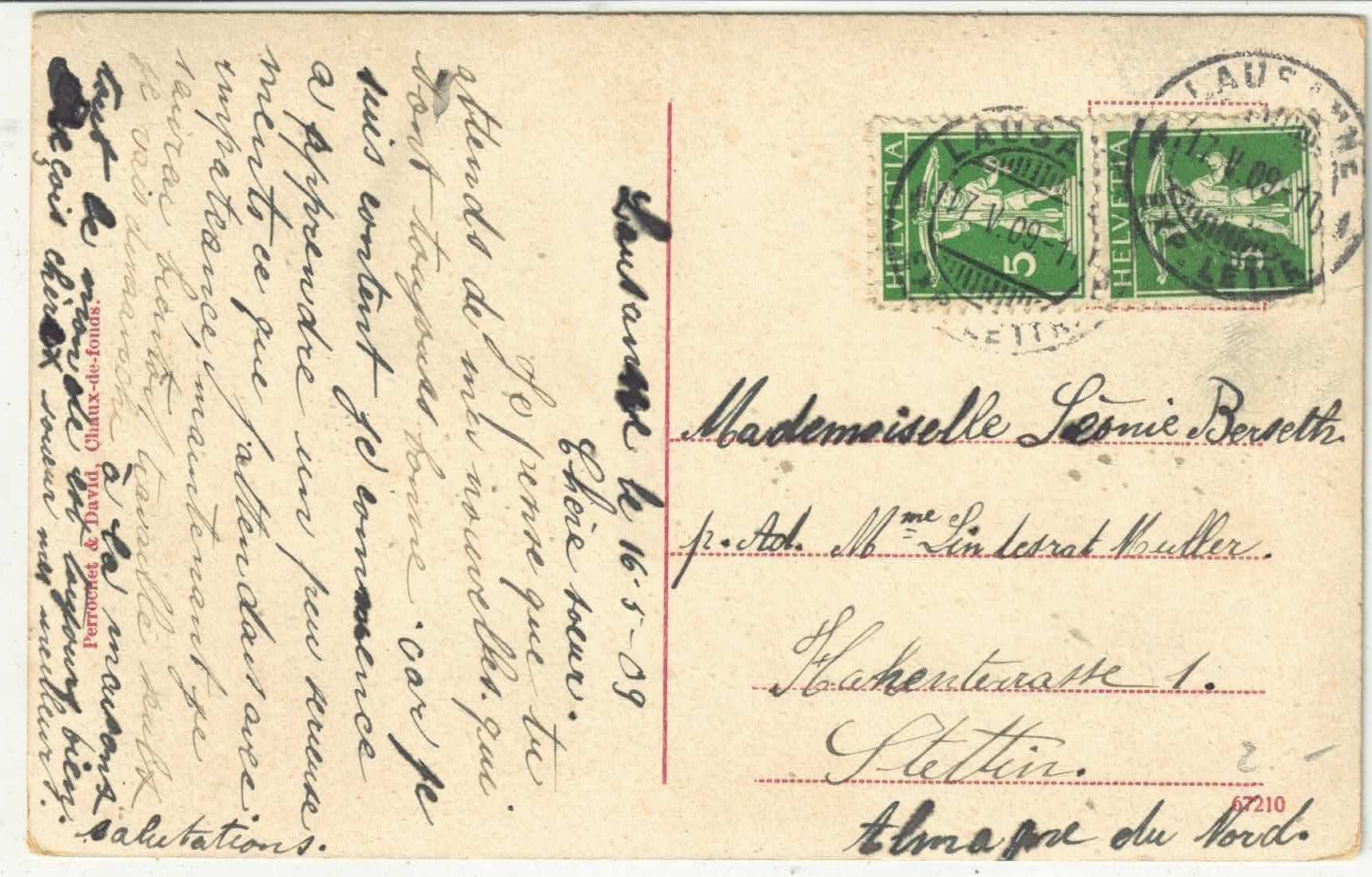 Cartoline postali: Souvenir de Lausanne – Usato da Ettingen venduto da Kartenplanet 1